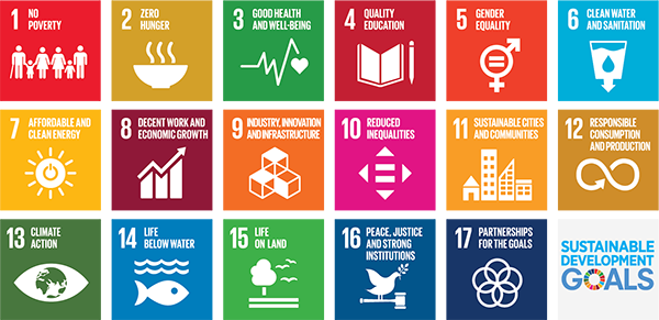 Agenda 2030 med 17 globala mål.
